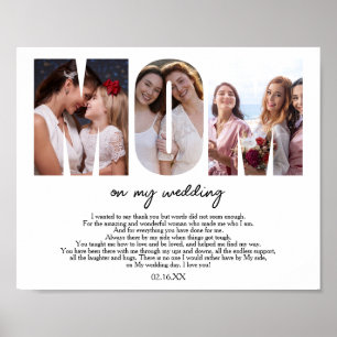 Poster Mãe Minimalista no Meu Casamento Mãe da Noiva