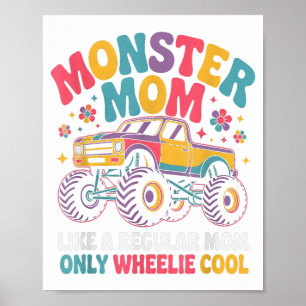 Poster Mãe Monstro Kawaii Como Mamãe Regular Mas Rodinha