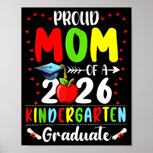 Poster Mãe orgulhosa da formatura da pré-escola de 2026