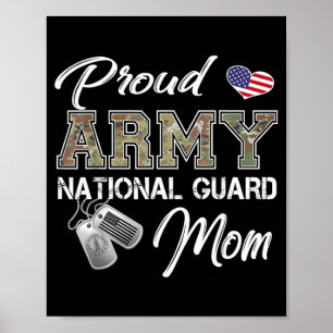 Poster Mãe Orgulhosa da Guarda Nacional do Exército Tag E