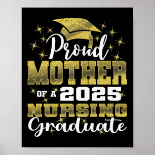 Poster Mãe Orgulhosa da Turma de 2025 Graduada em Enferma