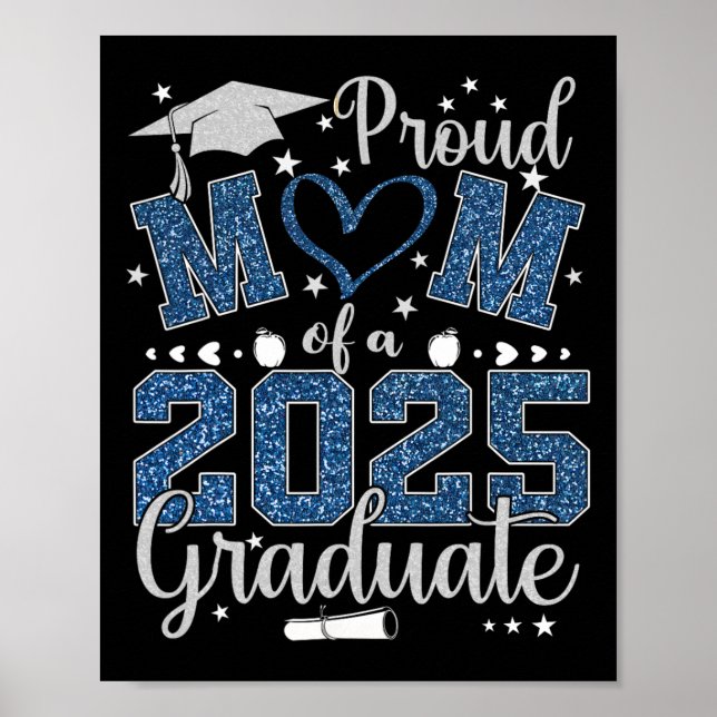 Poster Mãe Orgulhosa De Um Cl De 2025 Formando 2025 Mãe (Frente)