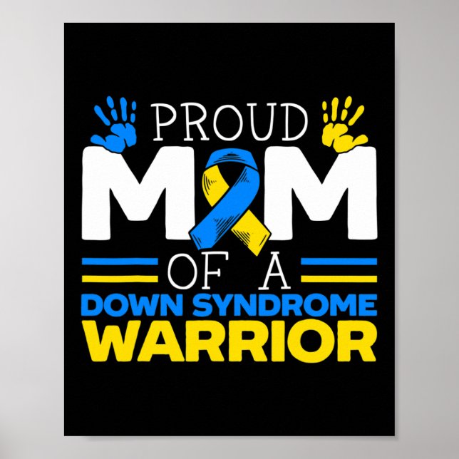 Poster Mãe Orgulhosa De Um Guerreiro Com Síndrome De Down (Frente)