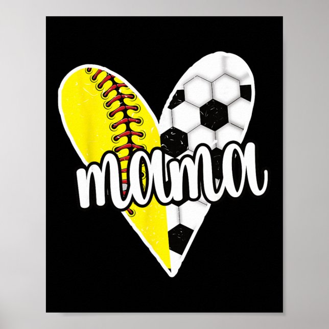 Poster Mãe Orgulhosa Jogadora de Futebol Softll Ll Mamãe  (Frente)