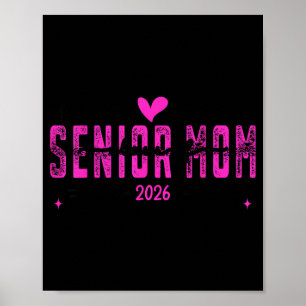 Poster Mãe orgulhosa turma sênior de 2026 laço rosa