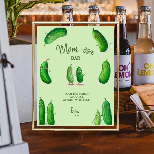 Poster Mãe-osa Picles Chá de fraldas Verde de Pepino (Criador carregado)