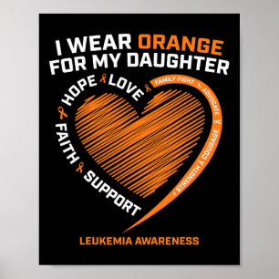 Poster Mãe Pai Homens Eu Visto Laranja Para Minha Filha L