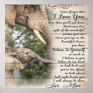 Poster Mãe Para A Minha Carta De Filha, Presente De Aniv