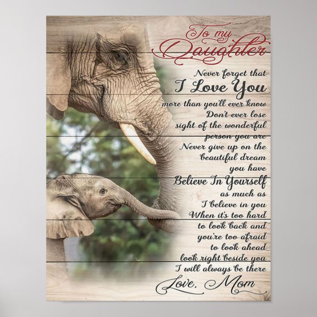 Poster Mãe Para A Minha Carta De Filha, Presente De Anive (Frente)