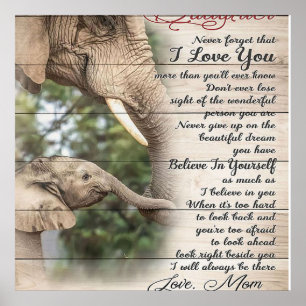 Poster Mãe Para A Minha Carta De Filha, Presente De Anive