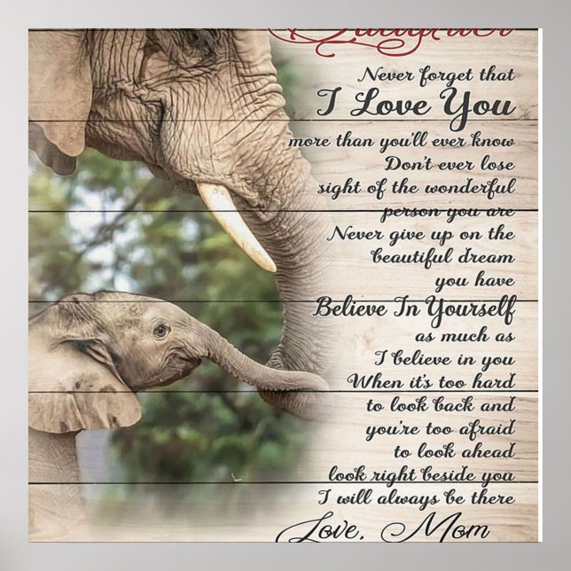 Poster Mãe Para A Minha Carta De Filha, Presente De Anive (Frente)