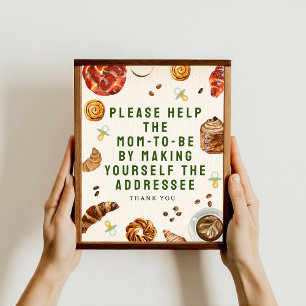 Poster Mãe Para Ser Destinada A Pastris Chá de fraldas