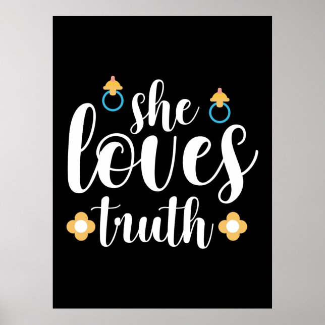 Poster Mãe Presente Ela Adora Verdade (Frente)