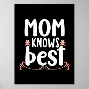 Poster Mãe presente que mamãe sabe melhor
