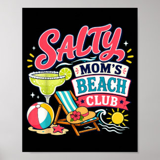 Poster Mãe salgada engraçada de verão clube de praia féri