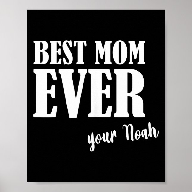 Poster Mãe sempre _ mulheres mãe mamãe primeiro nome noah (Frente)