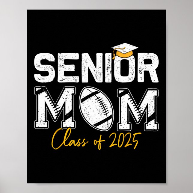 Poster Mãe Sênior Cl De 2025 Mãe Orgulhosa De Graduado Fo (Frente)