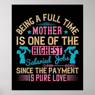 Poster Mãe - Ser um Trabalho de Cheio