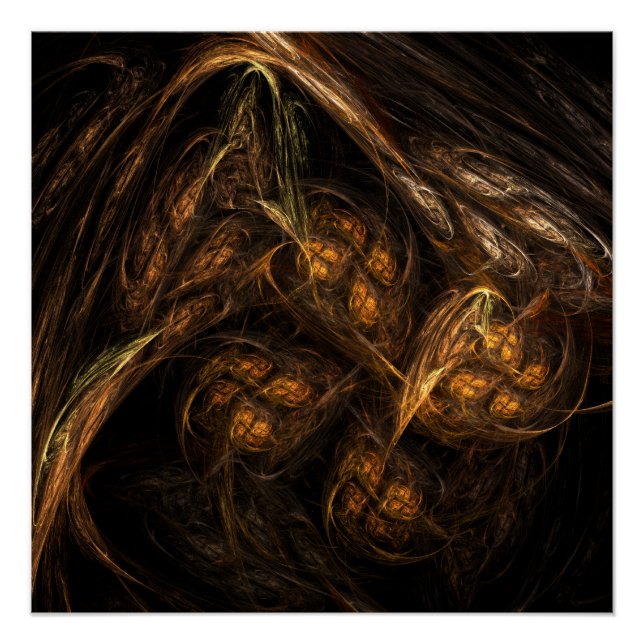 Pôster Mãe Terra Abstrato de Arte (Frente)