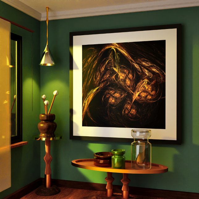 Pôster Mãe Terra Abstrato de Arte (Mother Earth Abstract Art Poster)