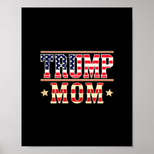 Poster Mãe Trump Feliz Dia das Mães Mãe Conservadora Amer