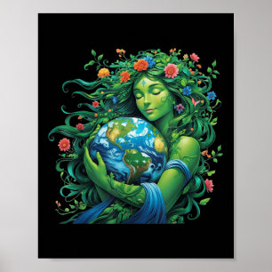 Poster Mãe Verde Natureza Terra Dia Terra Planeta Mãe