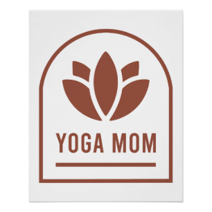 Pôster Mãe yoga mãe flor de lótus estética boho