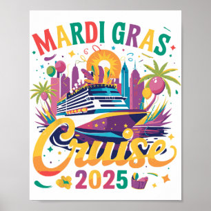 Poster Mães De Cruzeiro Da Família Mardi Gras Cruise 2025