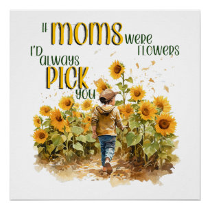 Pôster mães eram flores