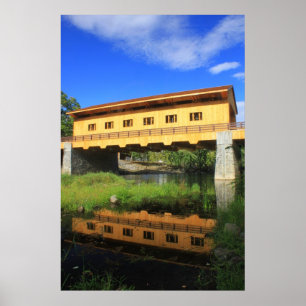 Poster Mães Pepperell Nova Vista do Rio da Ponte Coberta