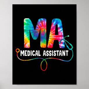 Poster Mães Tie Dye Enfermeira médica Istambul Mães do es