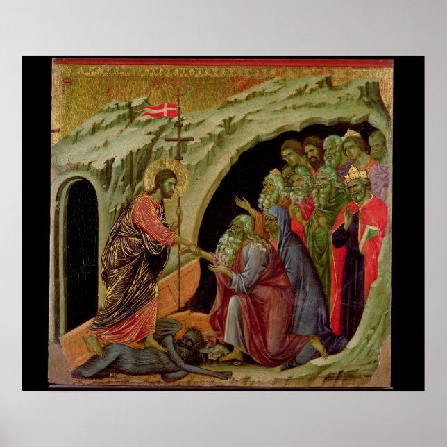 Pôster Maesta: Descida para Limbo, 1308-11 (Frente)