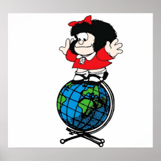 Poster mafalda acima do mundo