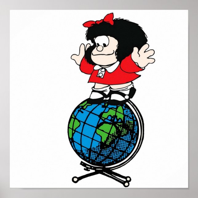 Poster mafalda acima do mundo (Frente)