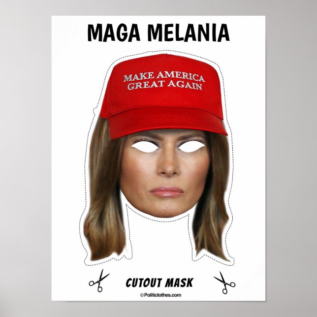 Poster MAGA MELANIA Halloween Mask (Frente)