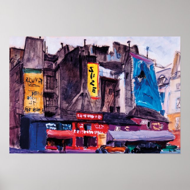 Poster magasins de Paris em 1930 (Frente)