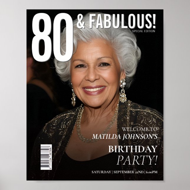 Poster Magazine Cover 80th Birthday Welcome (Frente)