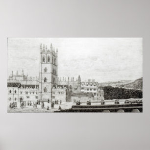 Pôster Magdalen College, Oxford no século XVII
