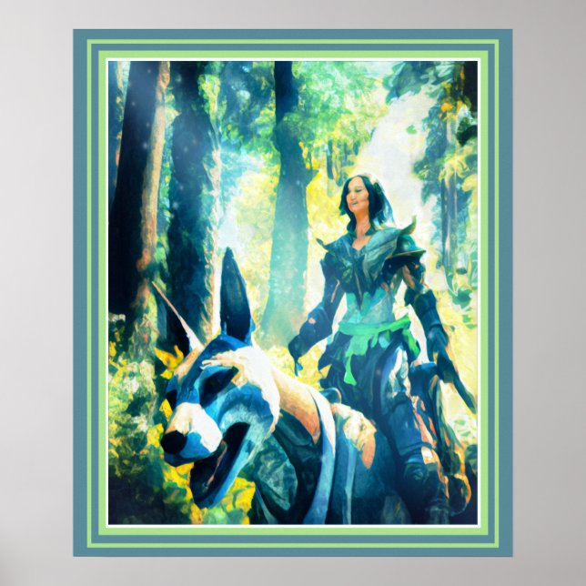 Poster Mage Riding a Wolf (Frente)