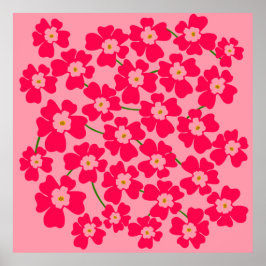 Poster Magenta Fantasia Magenta Energia Flor