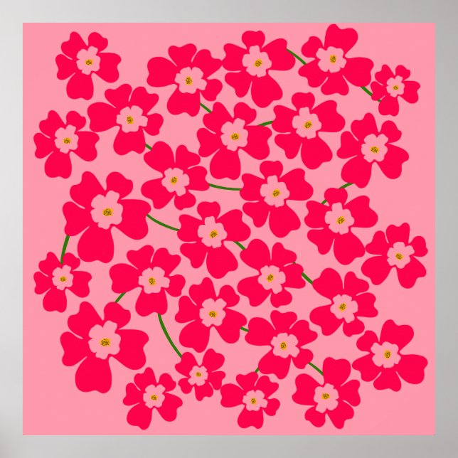 Poster Magenta Fantasia Magenta Energia Flor (Frente)