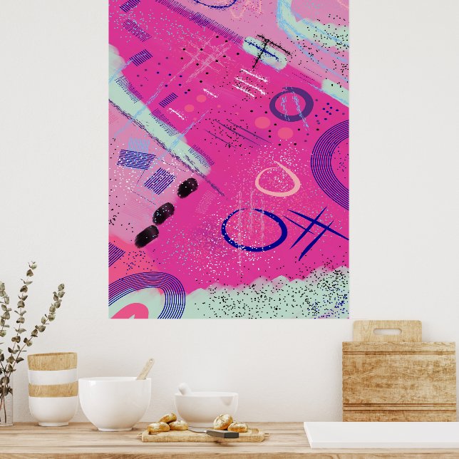 Poster Magenta Joy (Cozinha)