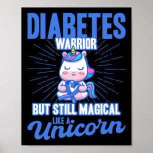 Poster Magia Como Uma Consciência Da Diabetes Do Unicórni