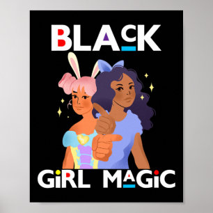 Poster Magia da Garota Negra Melanina Mês da História Pel