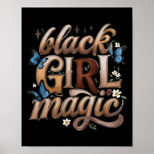 Poster Magia da Garota Negra Melanina Mulheres Negras His