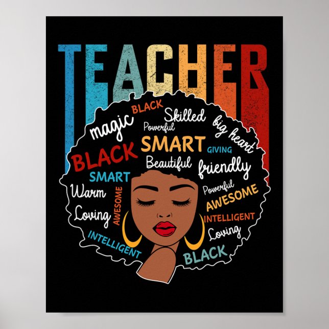 Poster Magia de Professor Negro Mês da História Afro-Amer (Frente)