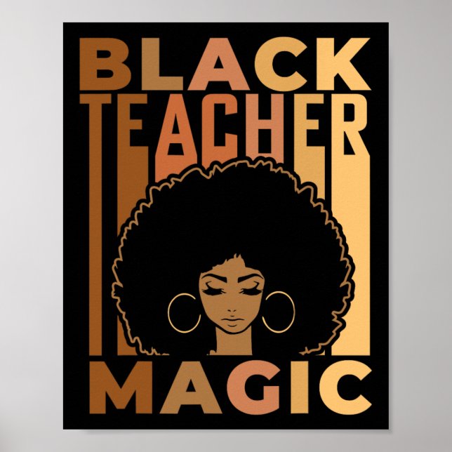 Poster Magia de Professor Negro Mês da História Negra Mel (Frente)
