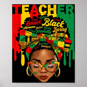 Poster Magia de Professora Negra Afro Cabelo Melanina His