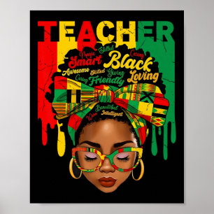 Poster Magia de Professora Negra Afro Cabelo Melanina His