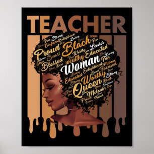 Poster Magia de Professora Negra Educação História Negra